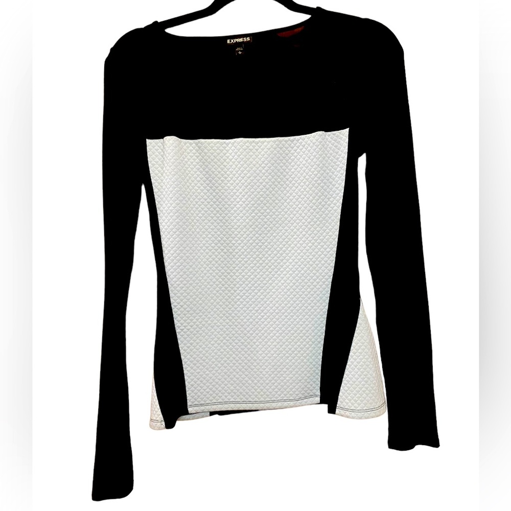 Express Black / Grey Sheer Cutouts Ladies Small
